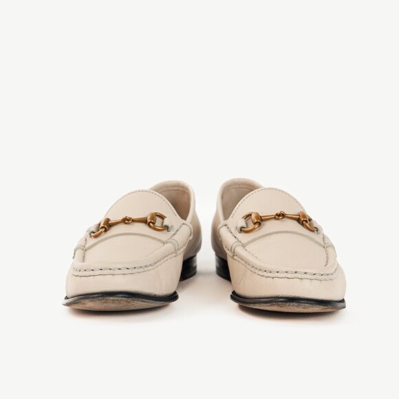 Gucci Horsebit 1953 White Leather Loafers - Picture 2 of 9